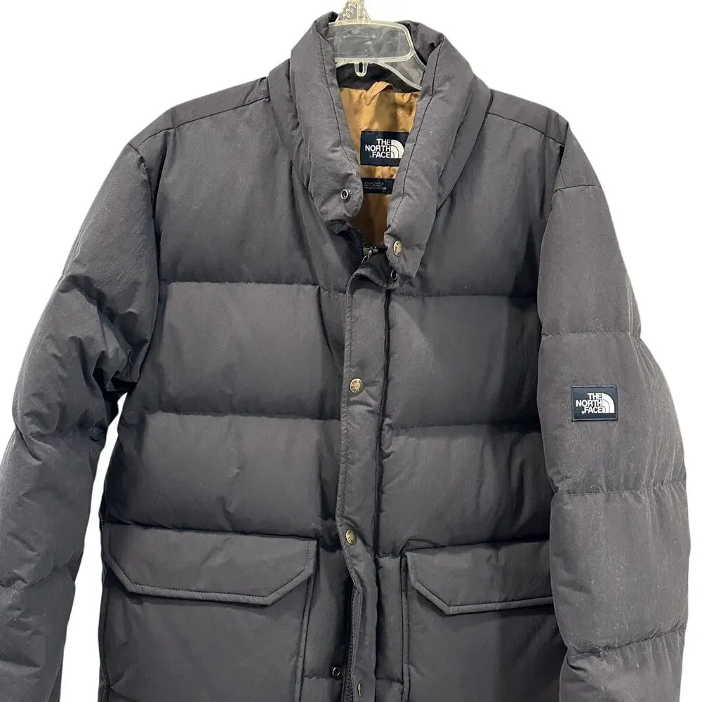 The North Face Gray Sierra Down Jacket L Puffer Coat Quilted Winter Outdoor Cozy